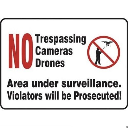 Accuform SAFETY SIGN NO TRESPASSING CAMERAS MDRN505XP MDRN505XP